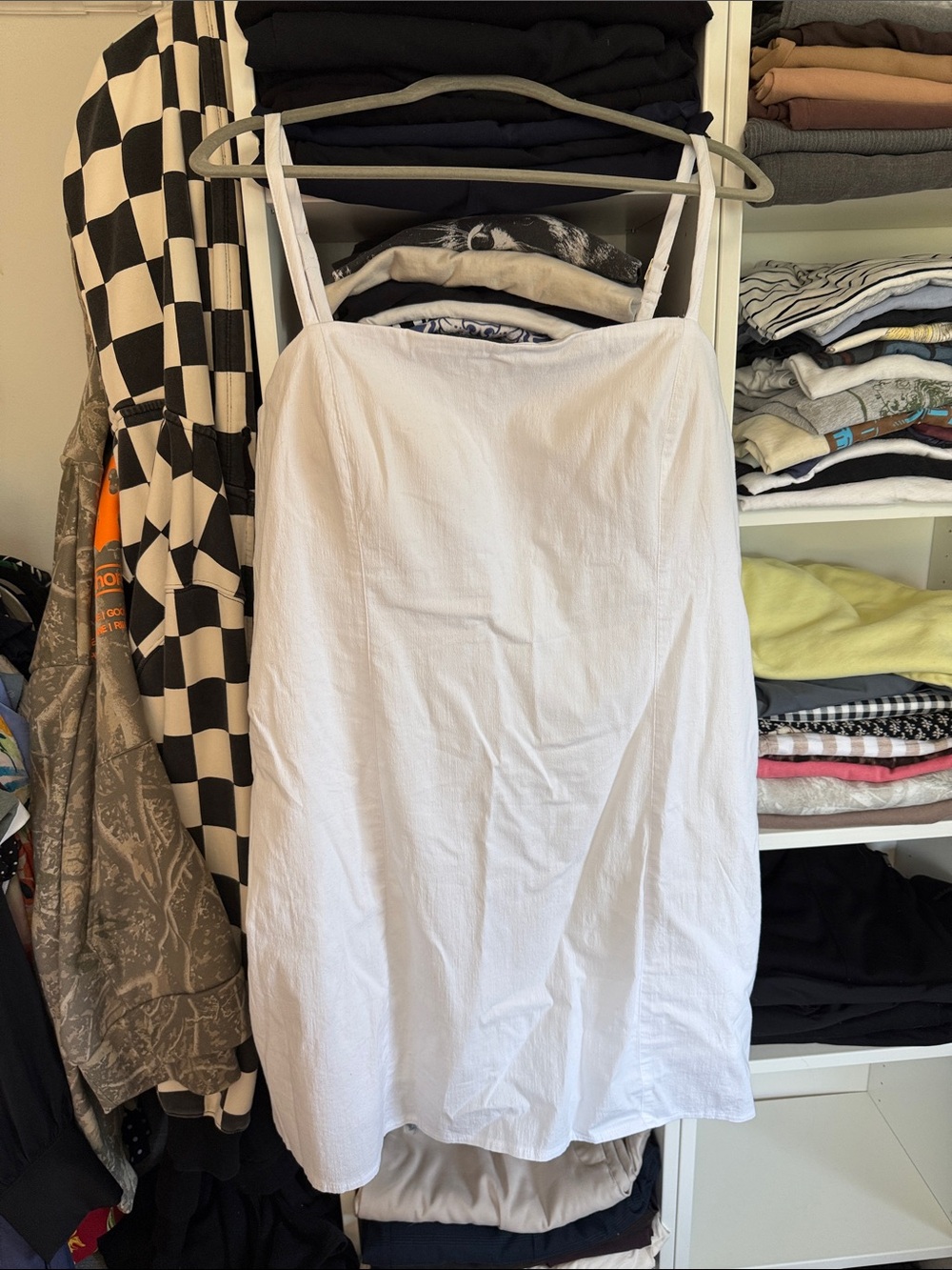 Abercrombie & Fitch White Mini Tennis Dress with Short—XXL TALL